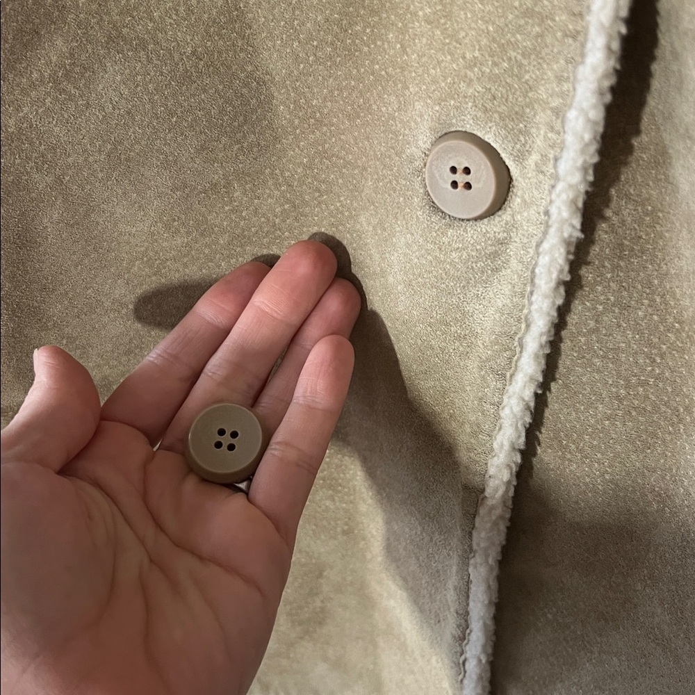 St.‎ John's Bay Light Tan Leather Suede Jacket, Sz Large - Picture 4 of 12